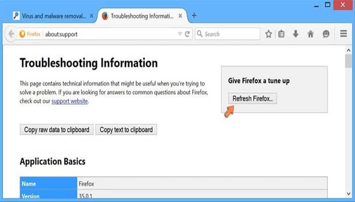 Restablecer Firefox