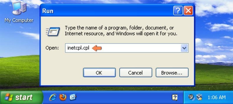reiniciar internet explorer windows 7 xp