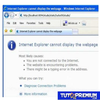 "Internet Explorer no puede mostrar la página web"