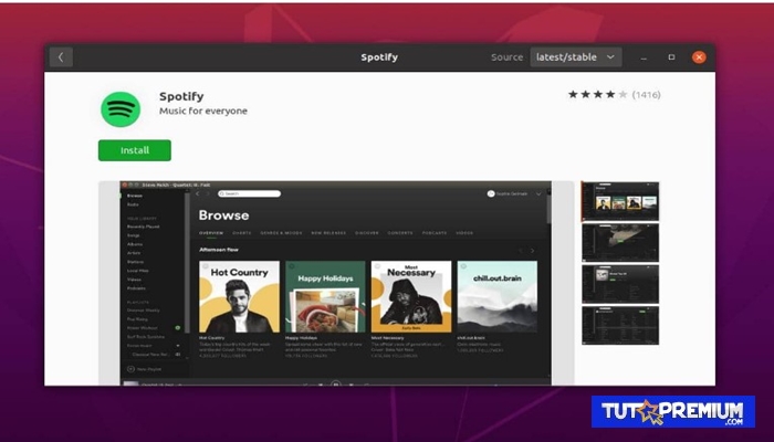 Instalar Spotify en Ubuntu a través de la GUI