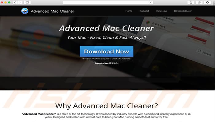 Advanced Mac Cleaner amenaza de Mac