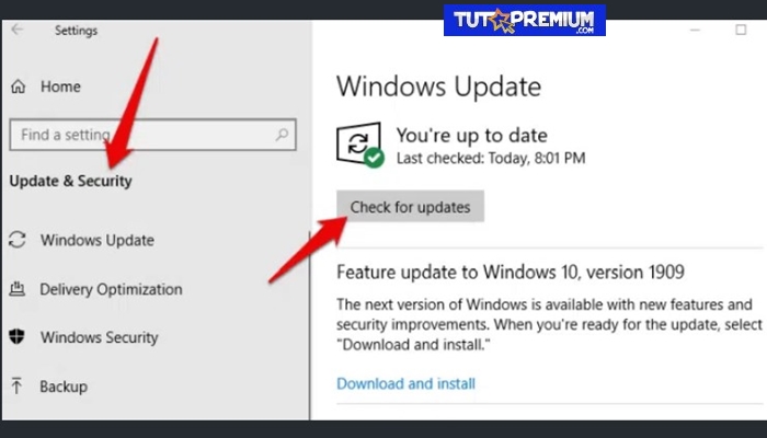 Windows Update > Buscar actualizaciones