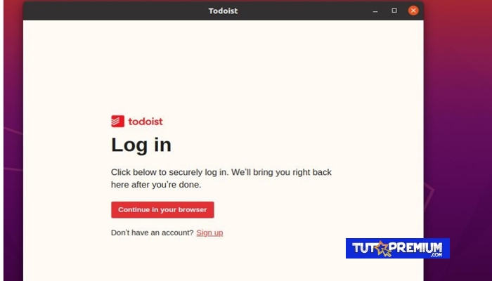 firmar o registrarte en Todoist a través del navegador web