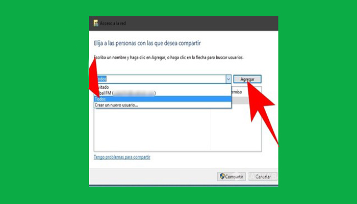 carpetas a compartir en Windows 10 con Servidor DLNA paso 3