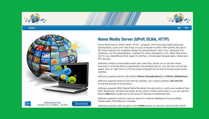 Servidor DLNA Home media Server