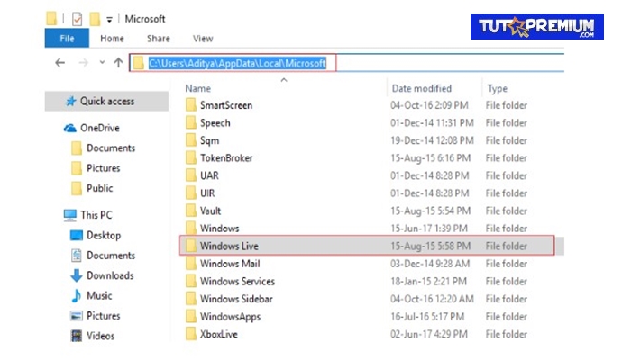 Eliminar la caché de Windows Live Mail