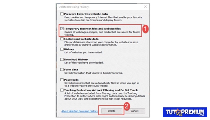 Eliminar los archivos temporales de Internet Explorer a través de la opción "Seguridad"