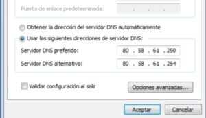 Cambiando la dirección del DNS para poder corregir el error Err_tunnel_connection_failed en Chrome