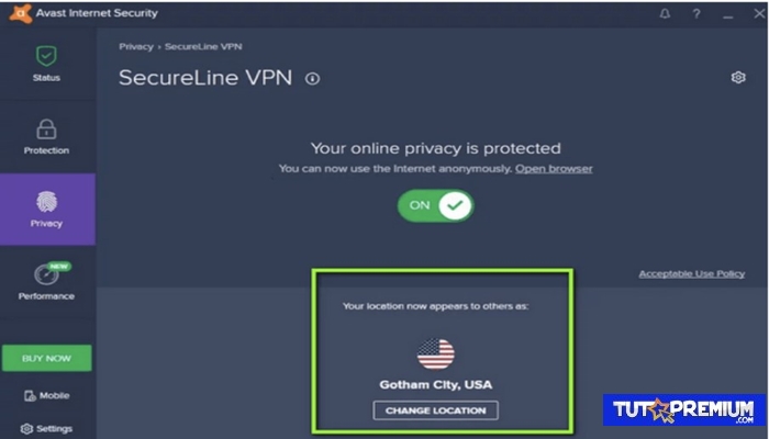 Cambiar la ubicación de la VPN
