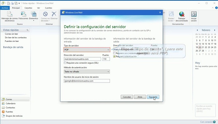 Configuración de Live Mail en Windows 10
