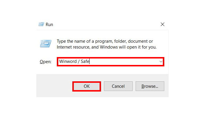 solución 3 Word no abre en Windows 10