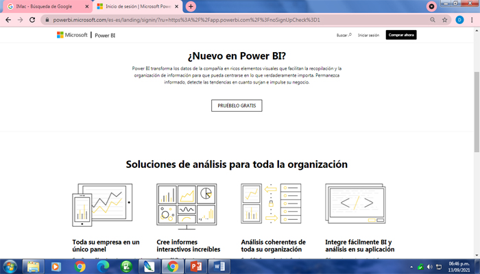 Power Bi para Mac version web