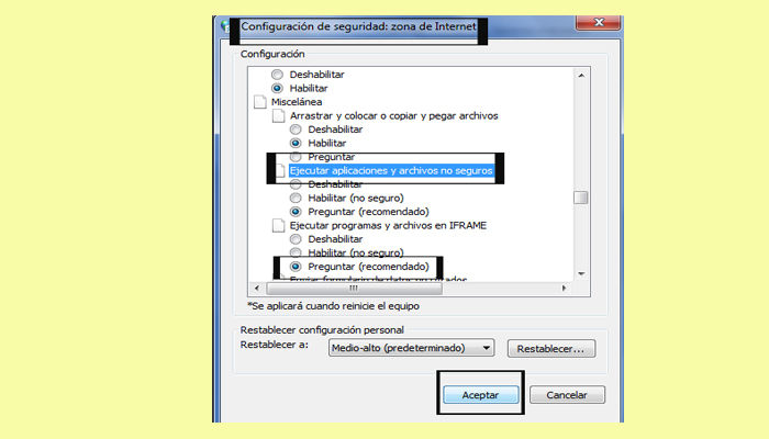 4 solución 2 para el error Seguridad de Windows. Estos archivos no se pueden abrir