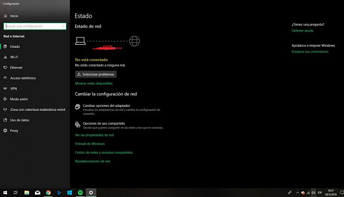 Windows 10 no se puede conectar a la red
