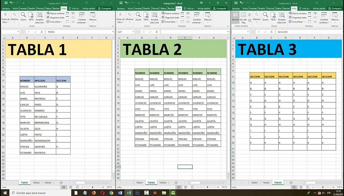 Abra y vea archivos de Excel en diferentes ventanas