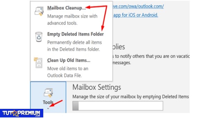 Utiliza las herramientas de limpieza de Outlook