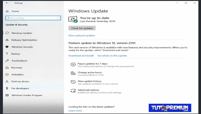 Buscar actualizaciones para actualizar Windows
