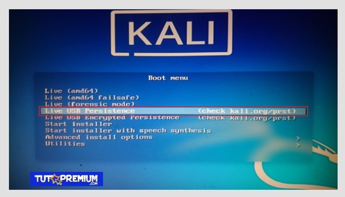 Arranca en el Live USB de Kali Linux 2021
