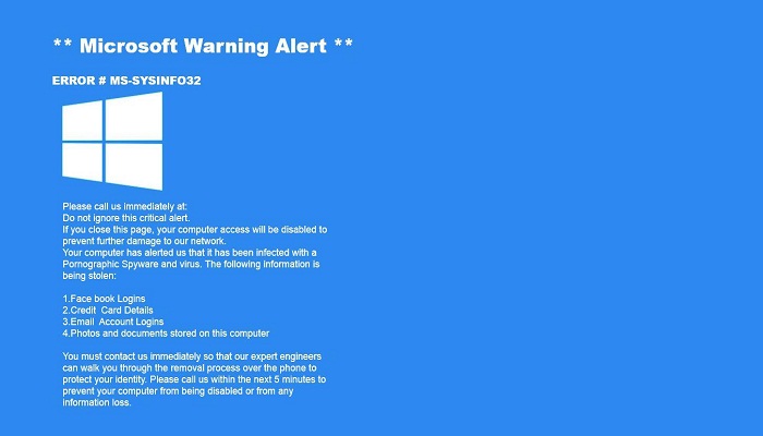 Eliminar el virus Microsoft Warning Alert y restaurar la PC