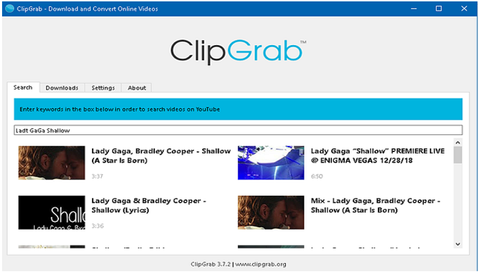 ClipGrab es un software que descarga videos