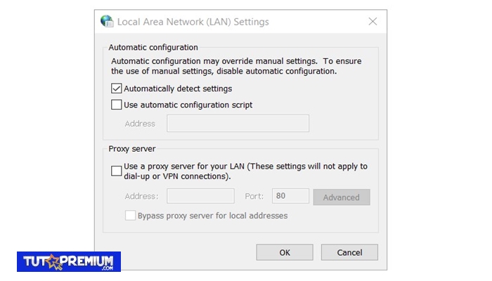 clic en la configuración de la LAN
