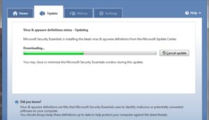 Requisitos para instalar Microsoft Security Essentials