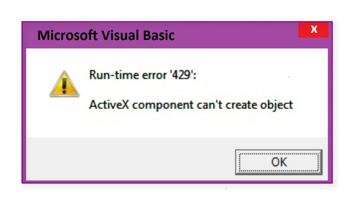Causas del error 429 de ActiveX