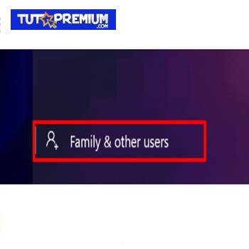 haz clic en Familia y otros usuarios