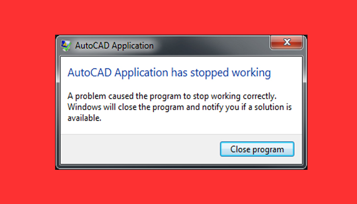 aviso de AutoCAD No Funciona En Windows 10