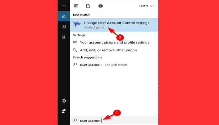 desaxtiva control de cuentas de usuario para solucionar AutoCAD No Funciona En Windows 10