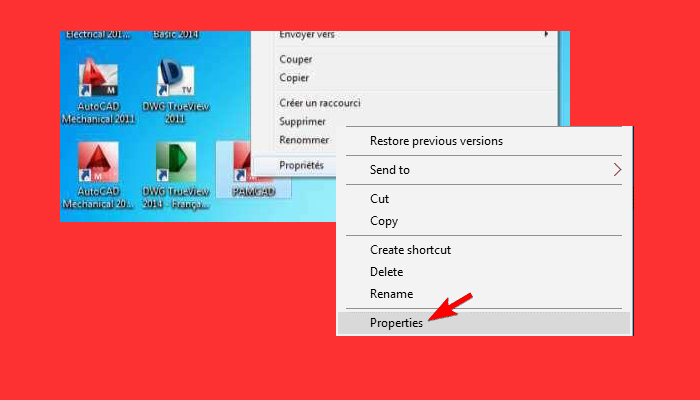 activa el modo compatibilidad para solucionar AutoCAD No Funciona En Windows 10