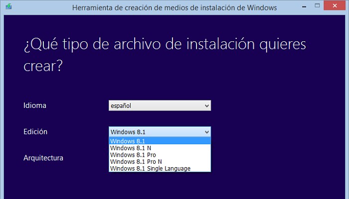 Descarga el ISO para Windows 8