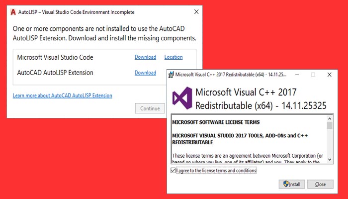 descarga redistribuibles de visual c para solucionar AutoCAD no funciona en Windows 10