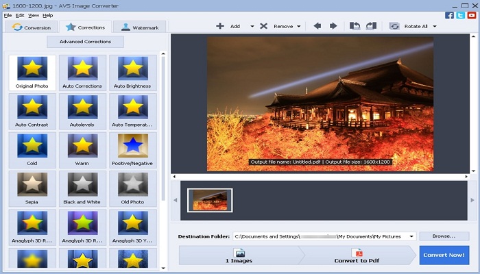 AVS image converter es un programa de conversión de imágenes intuitivo