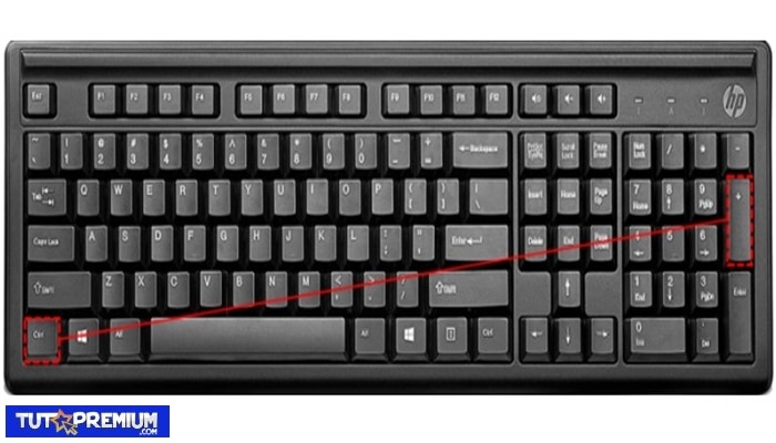 Pulsa Ctrl + el signo más (+) en el teclado numérico