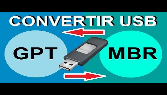 Convierte una unidad USB de GPT a MBR