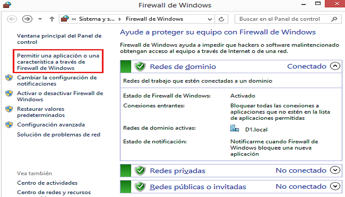 Permitir el correo a través del Firewall de Windows
