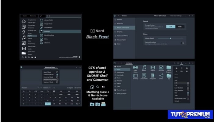 Tema Material Black Frost para Ubuntu