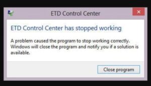 Deshabilitando el Centro de control ETD en el Administrador de tareas