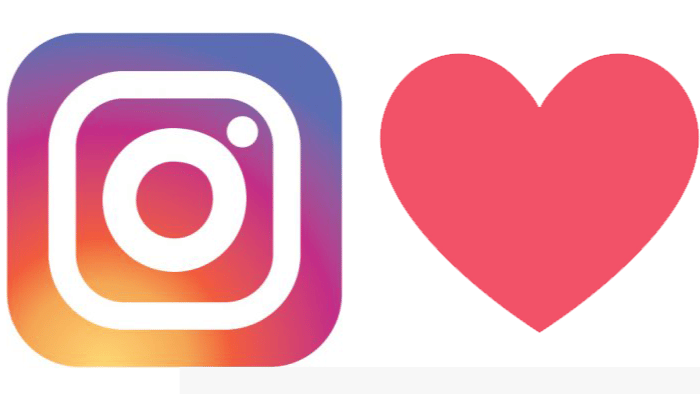 ícono de corazón en Instagram