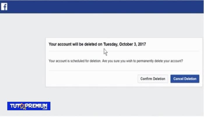cuenta de Facebook eliminada permanentemente