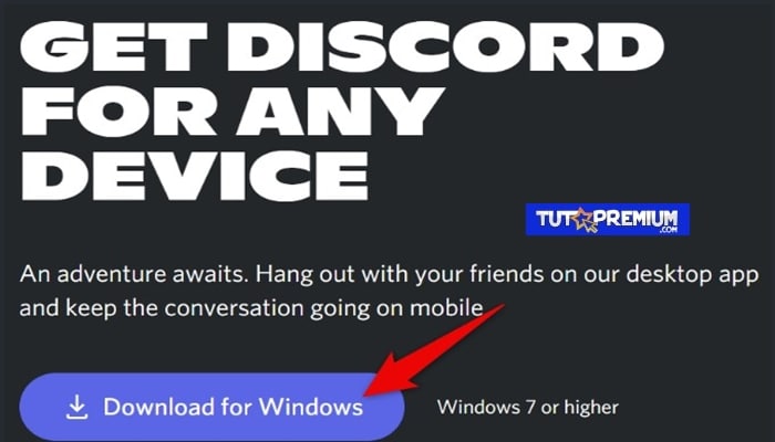sitio web oficial de Discord y descarga la aplicación