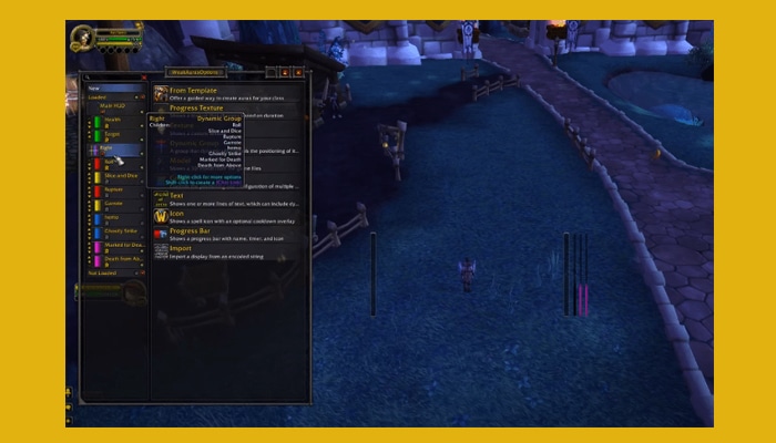 pantalla de la Interfaz de usuario de World of Warcraft 