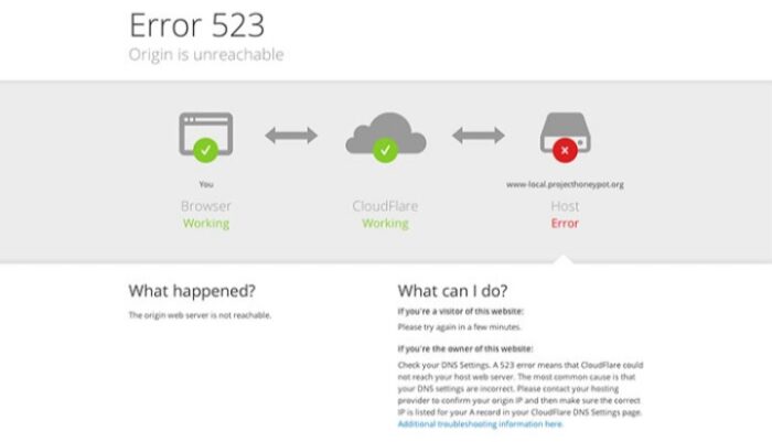 Cuál es el error 523 en Windows