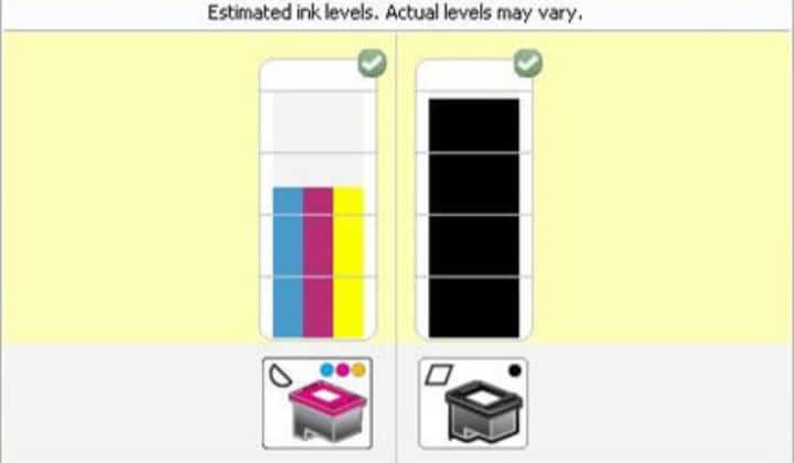 Instalar la aplicación de impresora HP para comprobar los niveles de tinta