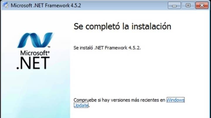 Instalar el último .NET Framework