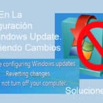 Fallo en la configuración de Windows Update