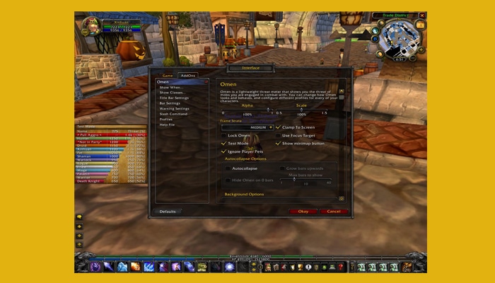 Addon Omen para Interfaz de usuario de World of Warcraft