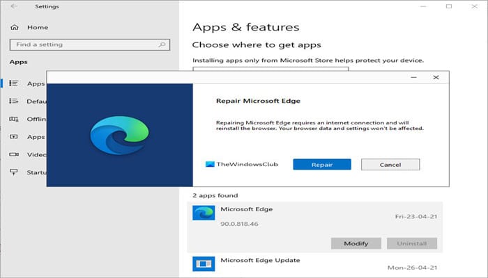 solución 5 si Edge se cierra de inmediato en Windows 10