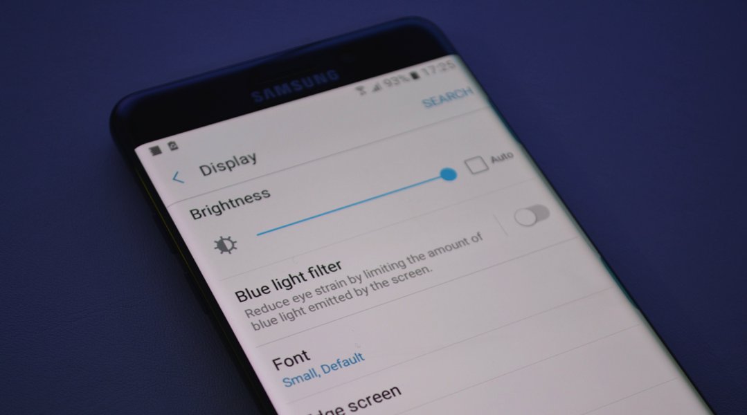 Galaxy S8 luz azul